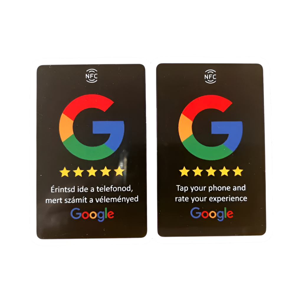 Google Értékelési NFC Kártyák - Magyar és Angol